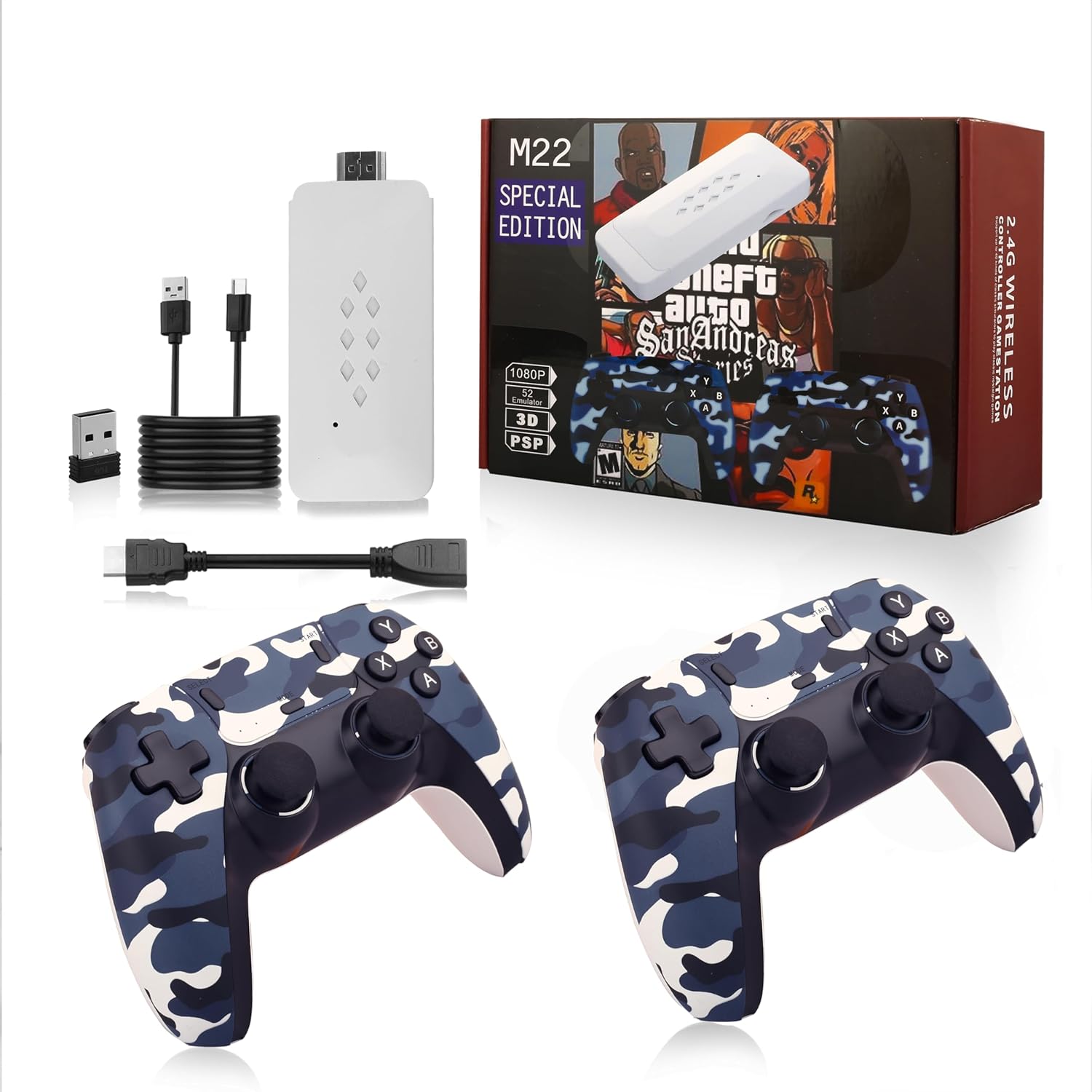 M22 Special Edition Retro Gaming Console - Wireless Controller Gamepad - with 52 Emulators 30,000+ Games,HD Graphics,64GB Storage - Image 1