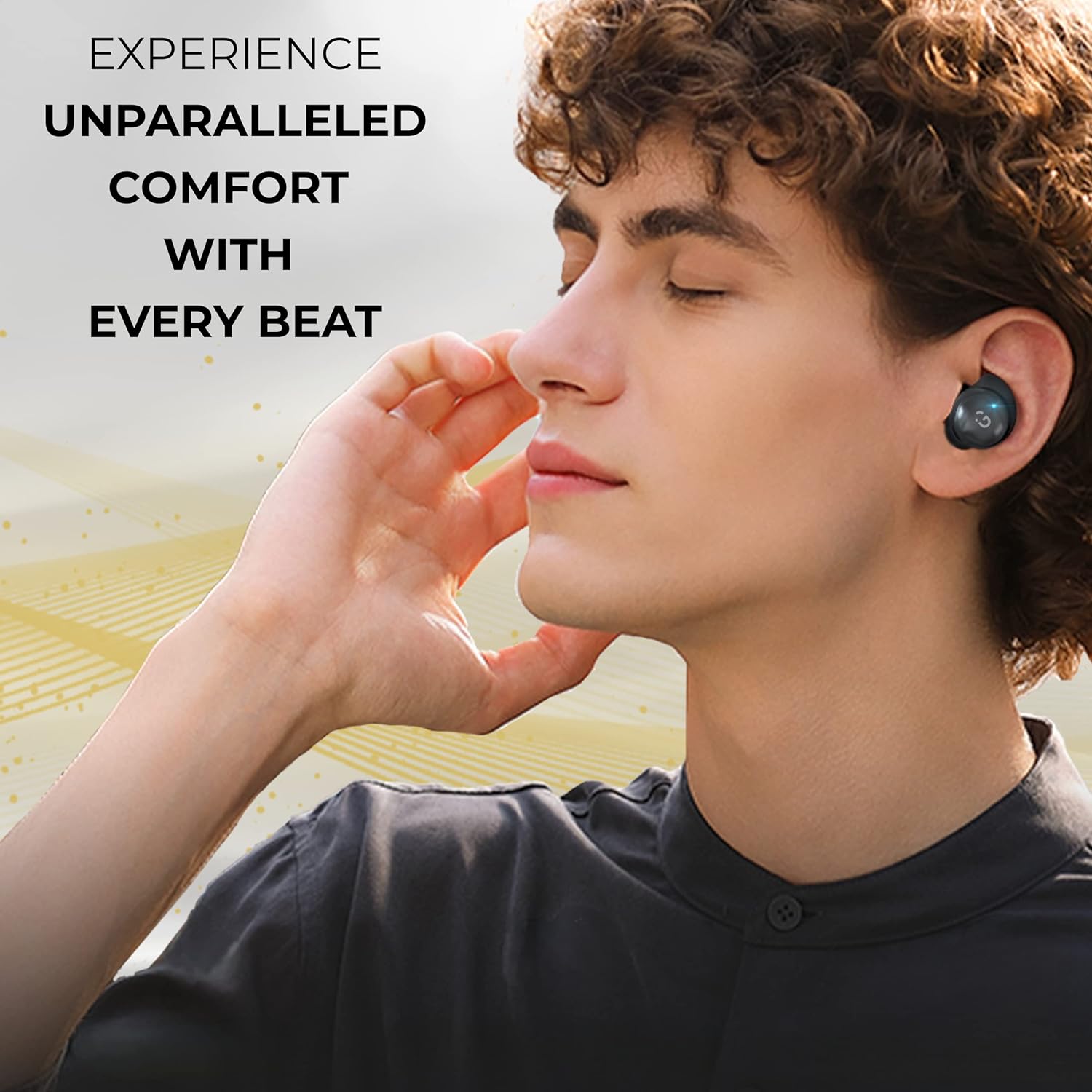 iGear Mini Bluetooth Truly Wireless in-Ear Earbuds Mic, Noise Isolation, IPX4 Dust Water Resistance, Heavy Bass, Type-C Charging, Touch Control Black - Image 5