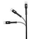 Accede A1007 Revo Plus Type C Charging Cable, Sturdy and Durable 2.4A Nylon Braided Black - Image 2