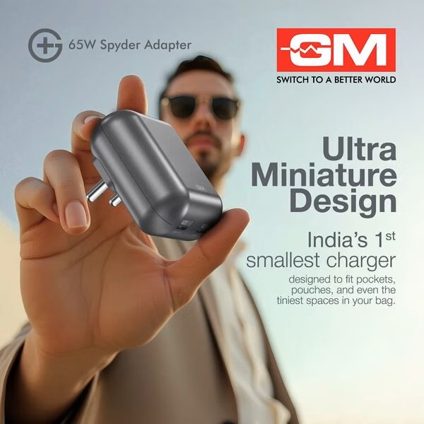 GM G+ 65W Spyder GaN Adapter Adapter only 65W Adapter Grey - Image 8