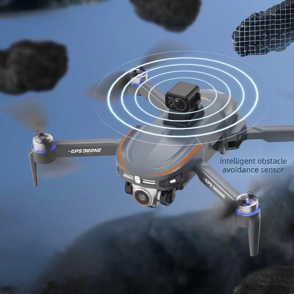 S28 GPS Drone With Inbuilt Display Remote, Brushless Motor And Obstacle Avoidance Sensor, Dual Camera, 90 Degrees Lens - Image 14