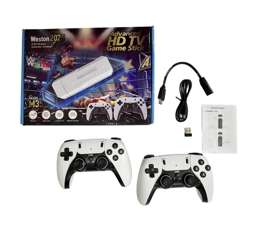 Weston M35 Advance HD TV Game Stick, 2.4G Wireless Controller Gamepad, Plug & Play HDMI Console, 30,000+ Retro Games - Image 1