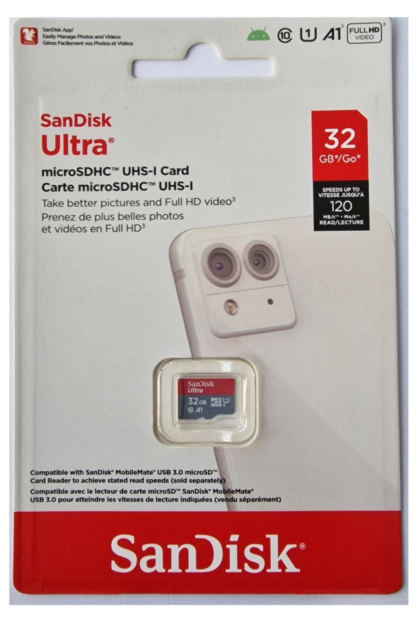 SanDisk 32GB Ultra microSD UHS-I Card 120MB/s R - Image 1