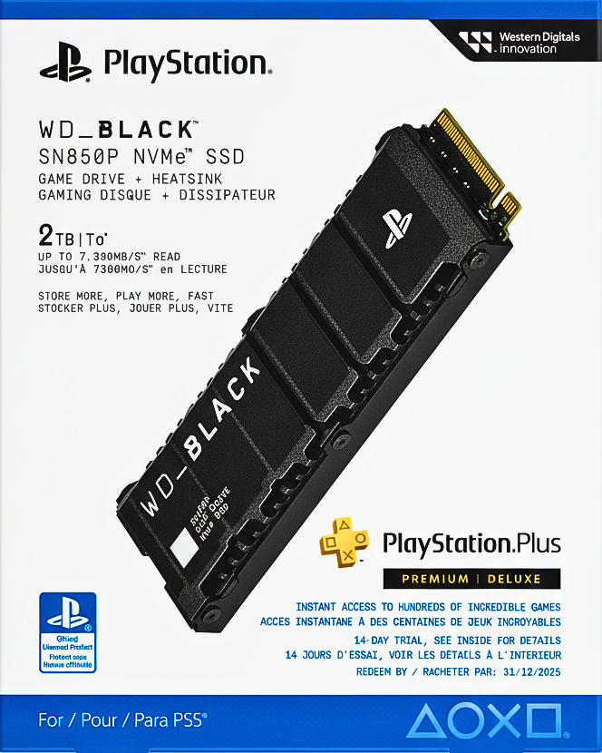 WD Black SN850P NVMe SSD PS5 2TB PCIe Gen 4 Upto 7300MBps Read Sony - Image 1