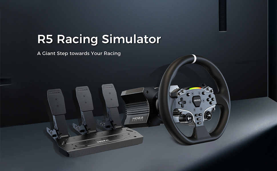 MOZA R5 Advanced Racing Simulator Bundle for PC Realistic Driving Experience, Featuring High-Performance Wheelbase and SR-Lite Pedals MOZA R5 Advanced Racing Simulator Bundle for PC Realistic Driving Experience, Featuring High-Performance Wheelbase and SR-Lite Pedals - Image 10