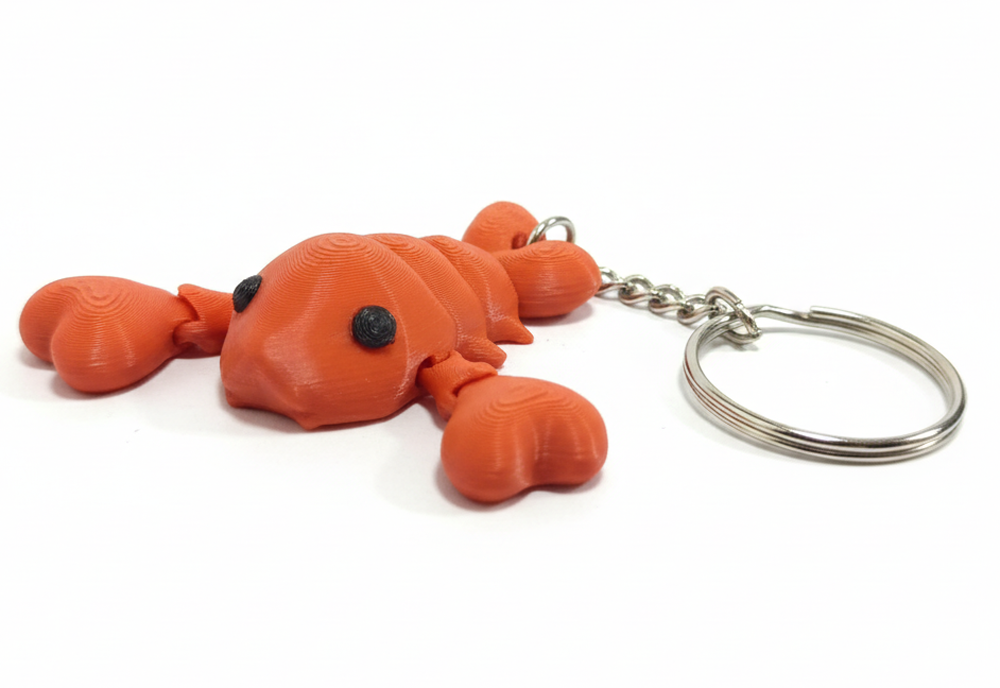 3D Printed Lobster Keychain - Image 1