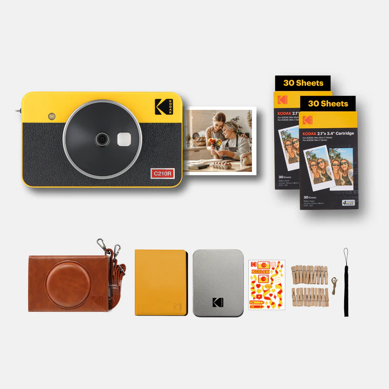 C210R KODAK RETRO MINI SHOT 2 YELLOW ICRG260 (BNDL) GIFT PACK - Image 1