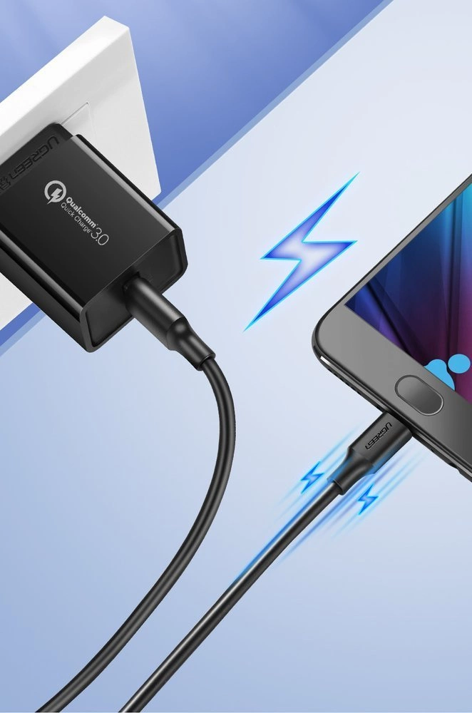 UGREEN US289 USB-A to Micro USB Cable 2A Max Black 1m-60136 - Image 5