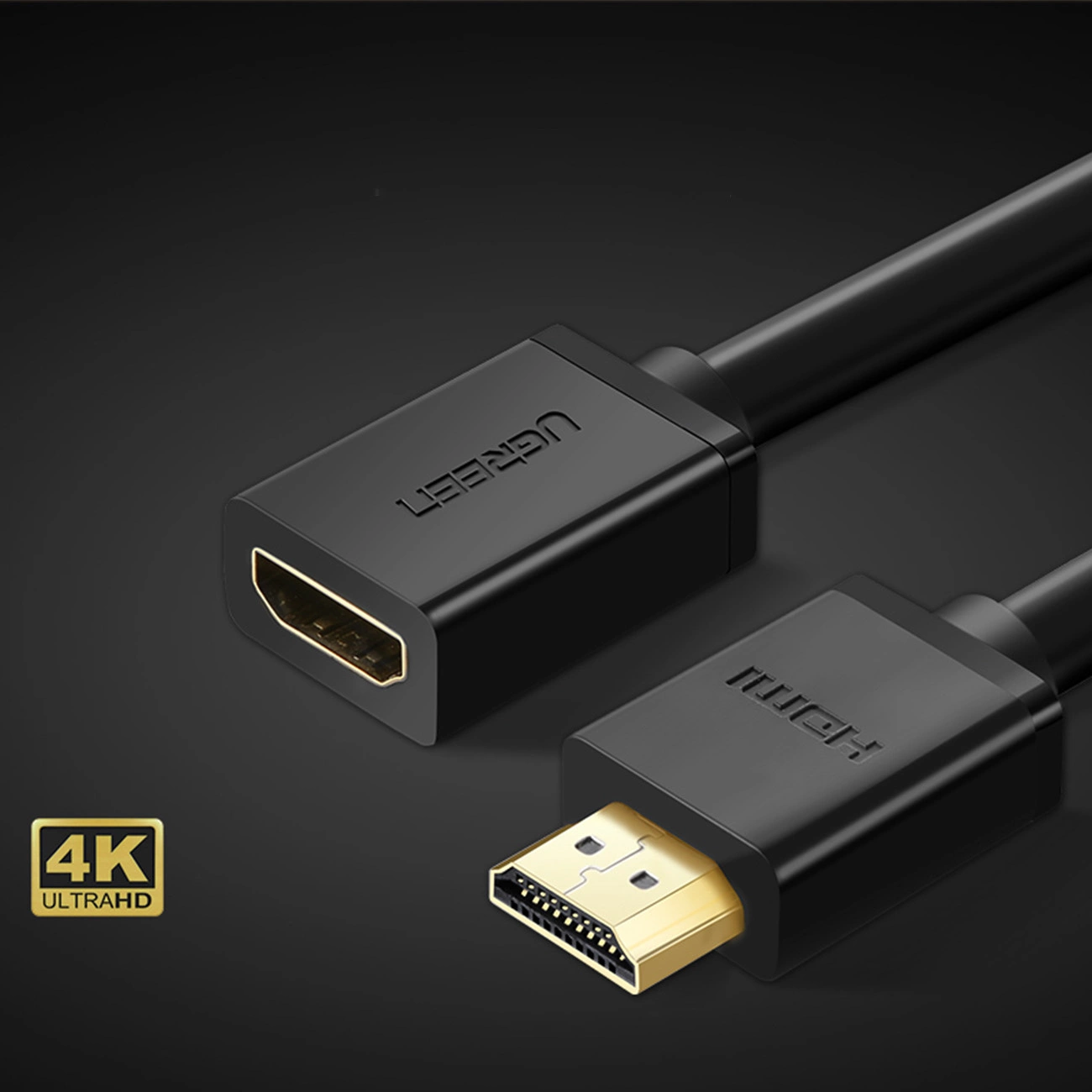 Ugreen HD107 HDMI 4K Cable Male to Female Black 1m-10141 - Image 6