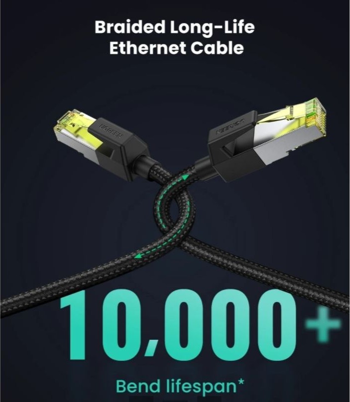 UGREEN NW150 Cat 7 Round Ethernet Cable 1m-80421 - Image 3