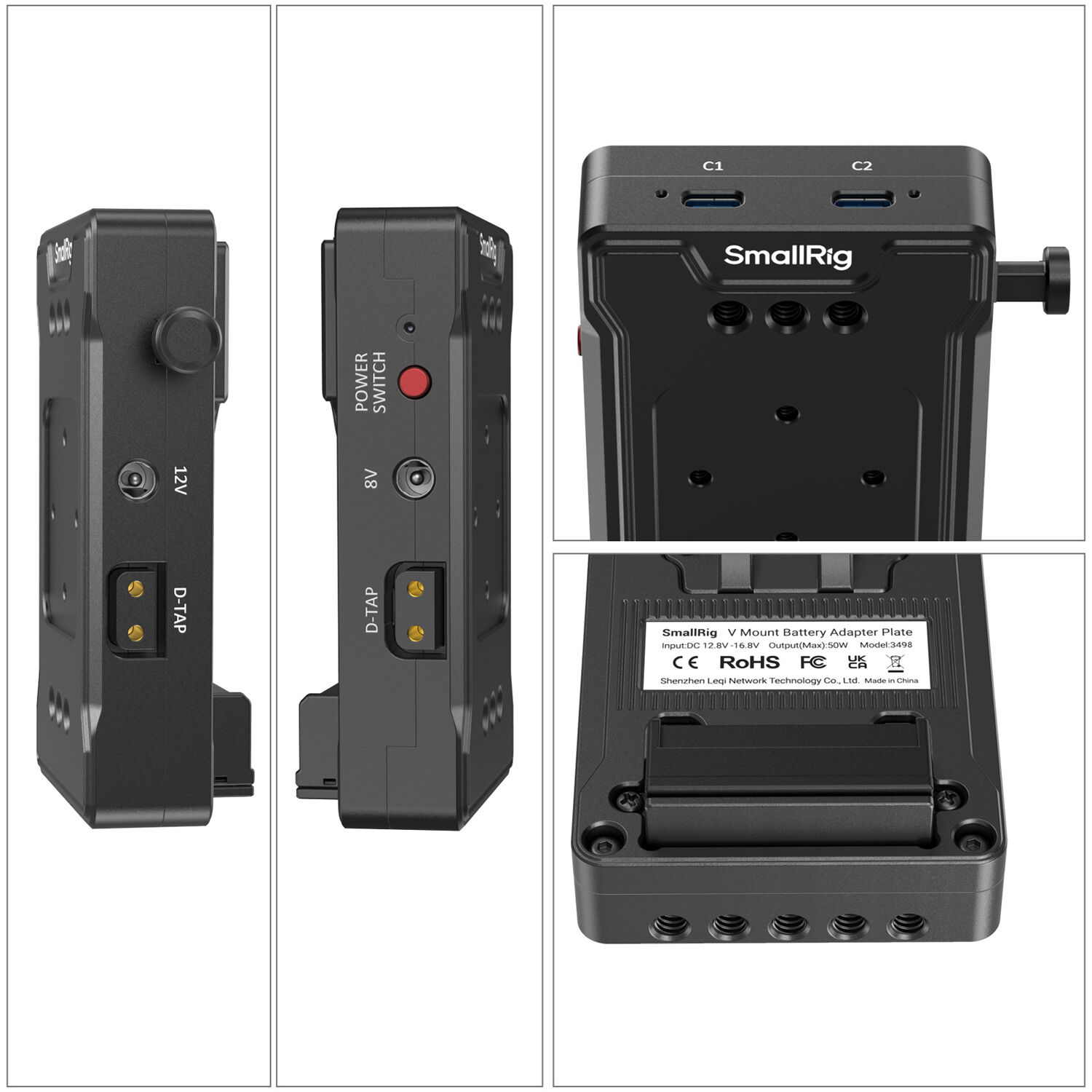 SmallRig Brand V Mount Battery Adapter Plate (Basic Version) with Extension Arm 3499B - Image 5