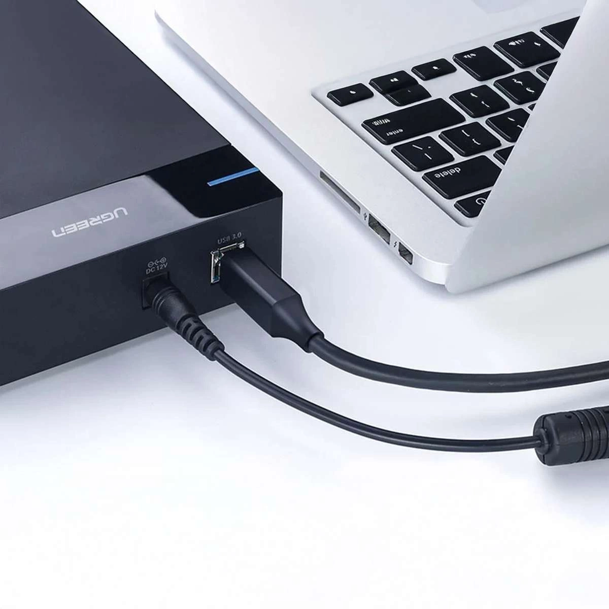 UGREEN US210 USB 3.0 AM to BM Print Cable 2m (Black)-10372 - Image 3