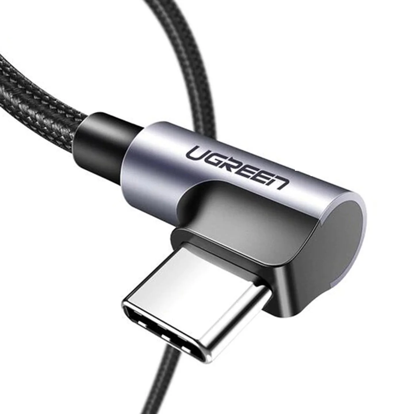 Ugreen US176 USB-A to USB-C 90 Degree Fast Charging Cable Space Gray 0.5m-20855 - Image 4