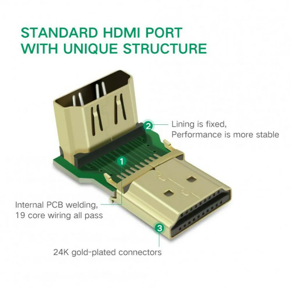 UGREEN HD112 HDMI 4K Adapter Male to Female Up-angled-20110 - Image 3