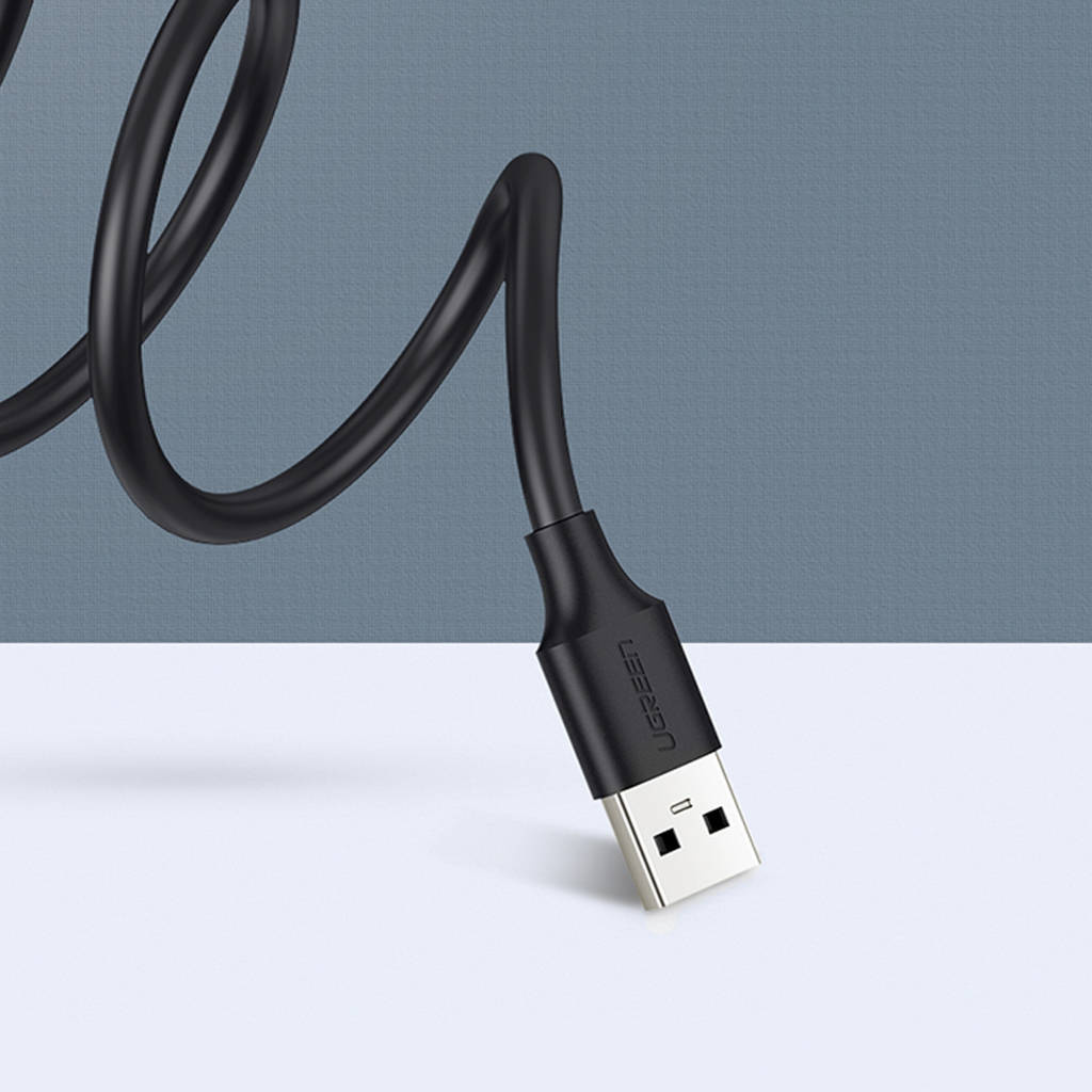 Ugreen US103 USB 2.0 A Male to A Female Cable 1.5m (Black)-10315 - Image 2