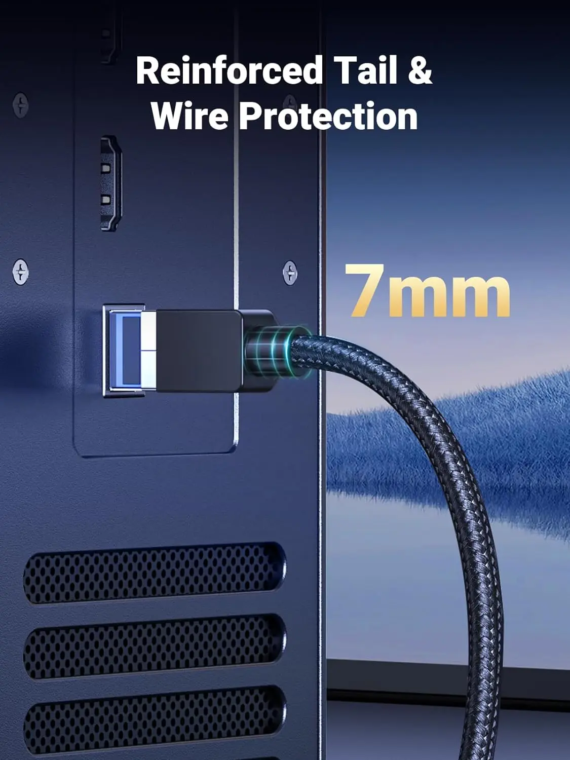 Ugreen NW153 Cat8 Pure Copper Ethernet Cable Braided 20m (Black)-30800 - Image 2