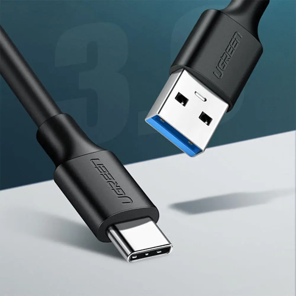Ugreen US184 USB 3.0 A Male to Type C Male Cable Nickel Plating 1.5m (black)-20883 - Image 2