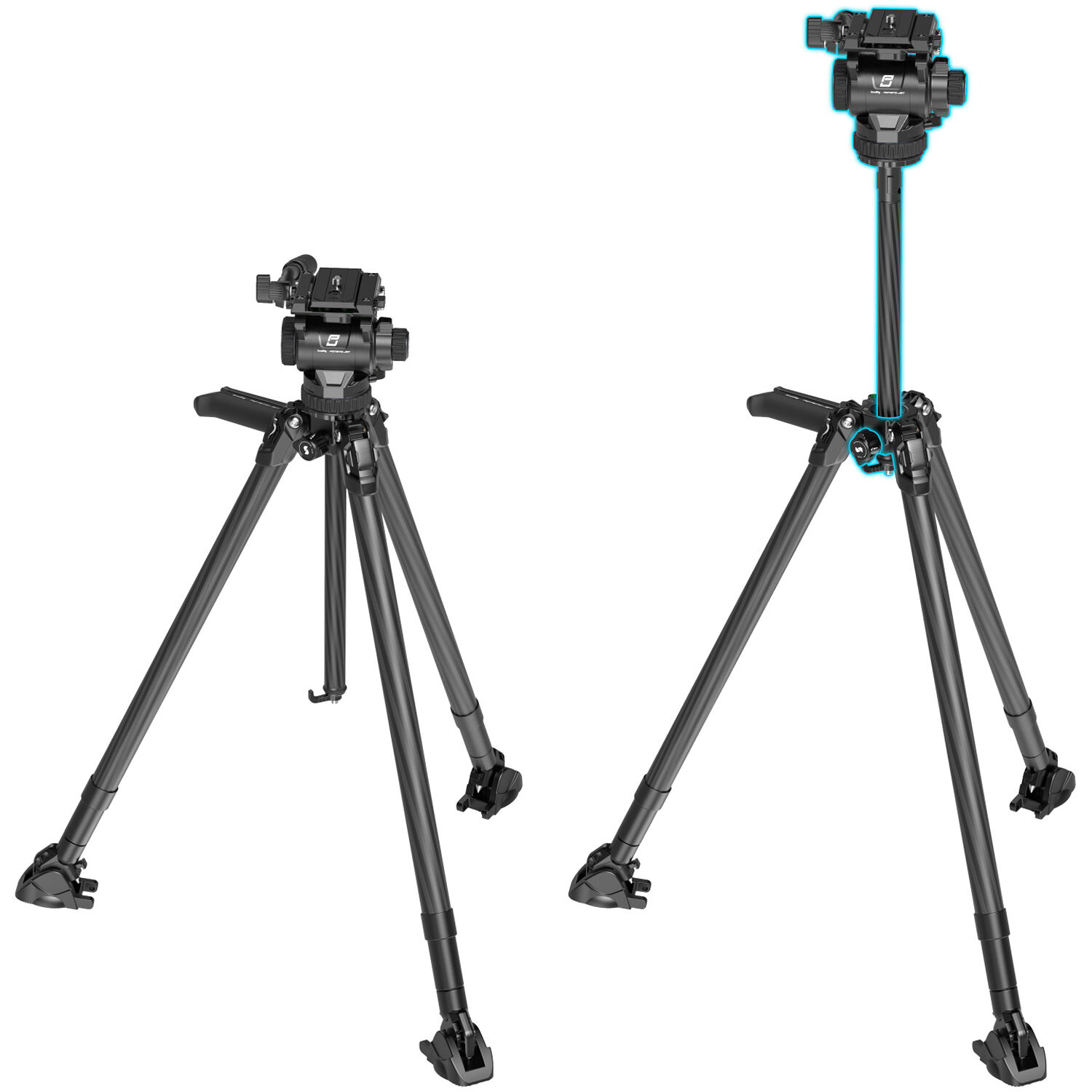SmallRig Brand x Potato Jet TRIBEX Hydraulic Carbon Fiber Tripod Kit (Origin Series) 4259 - Image 3