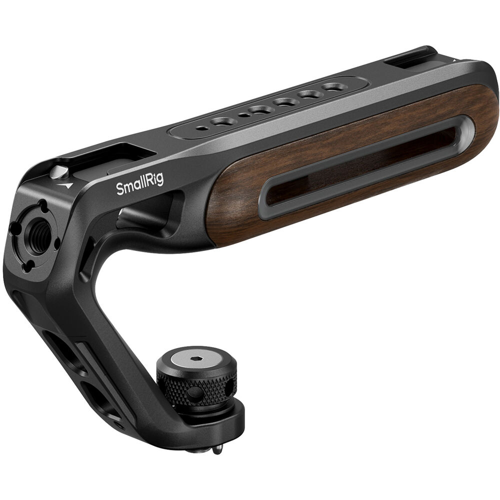 SmallRig Brand Wooden Top Handle with 1/4''-20 and ARRI 3/8''-16 Locating Screw 5252 - Image 1