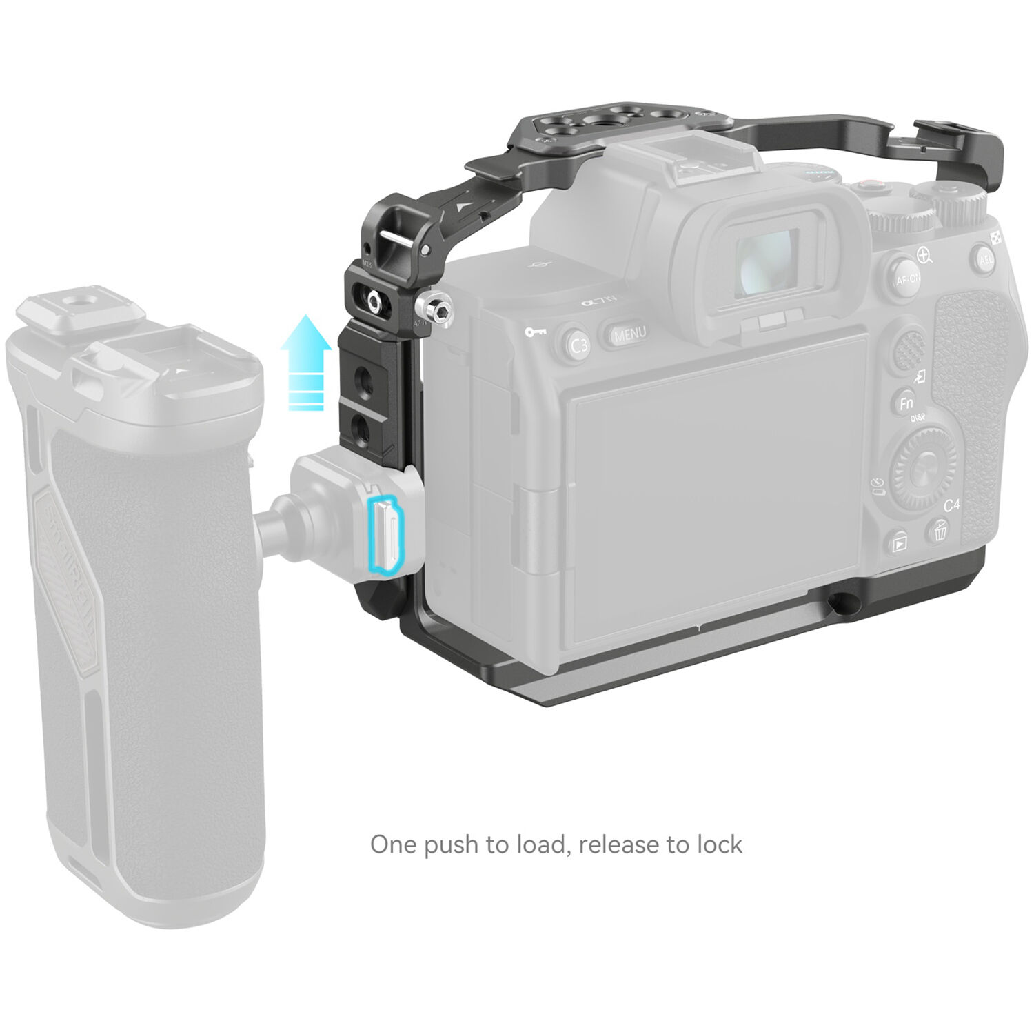 SmallRig Brand "HawkLock" Quick Release Cage for Sony Alpha 7R V / Alpha 7 IV / Alpha 7S III / Alpha 1 / Alpha 7R IV 4481 - Image 5