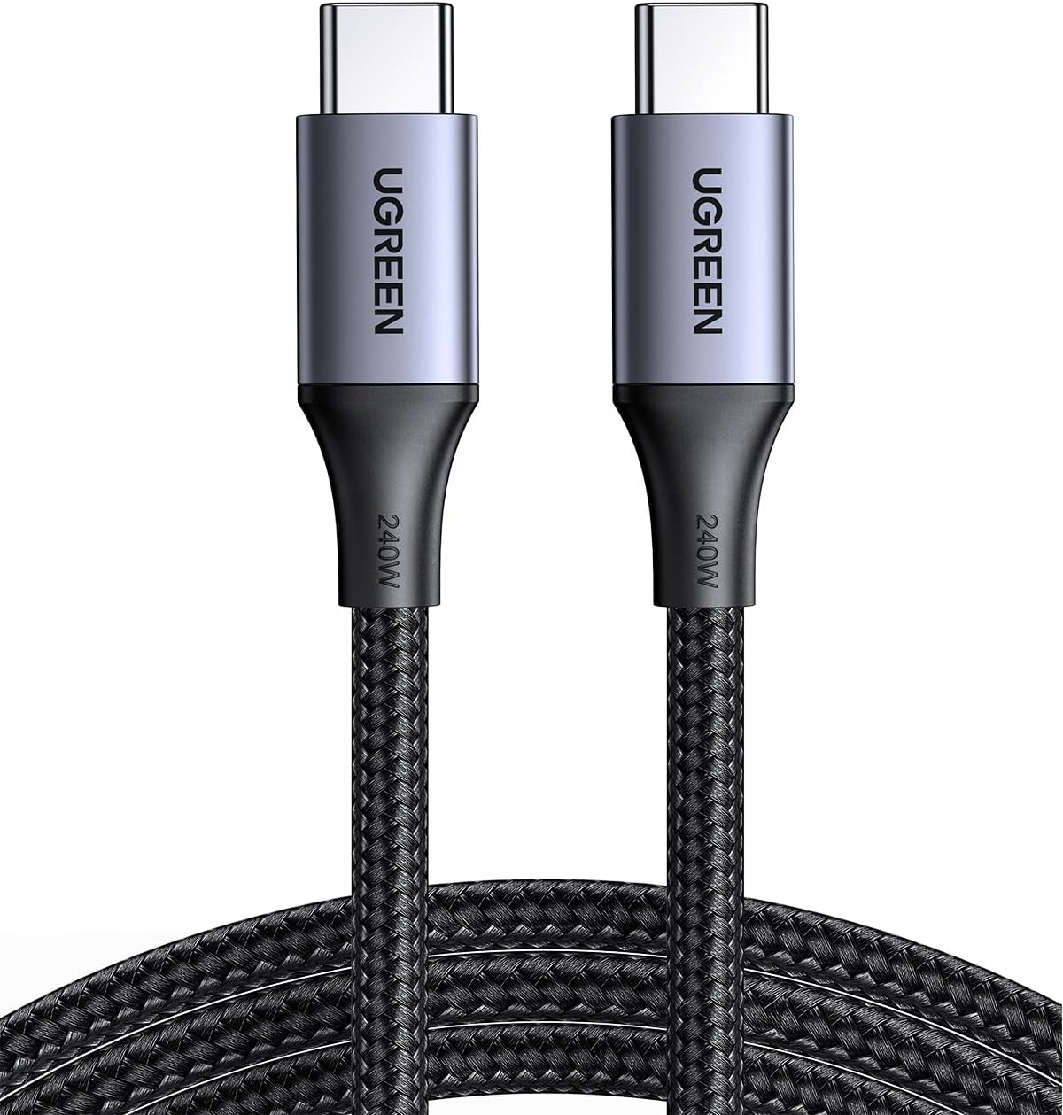 UGREEN US535 USB-C to USB-C PD Fast Charging Cable 5A Max Space Gray 1m-15311 - Image 1
