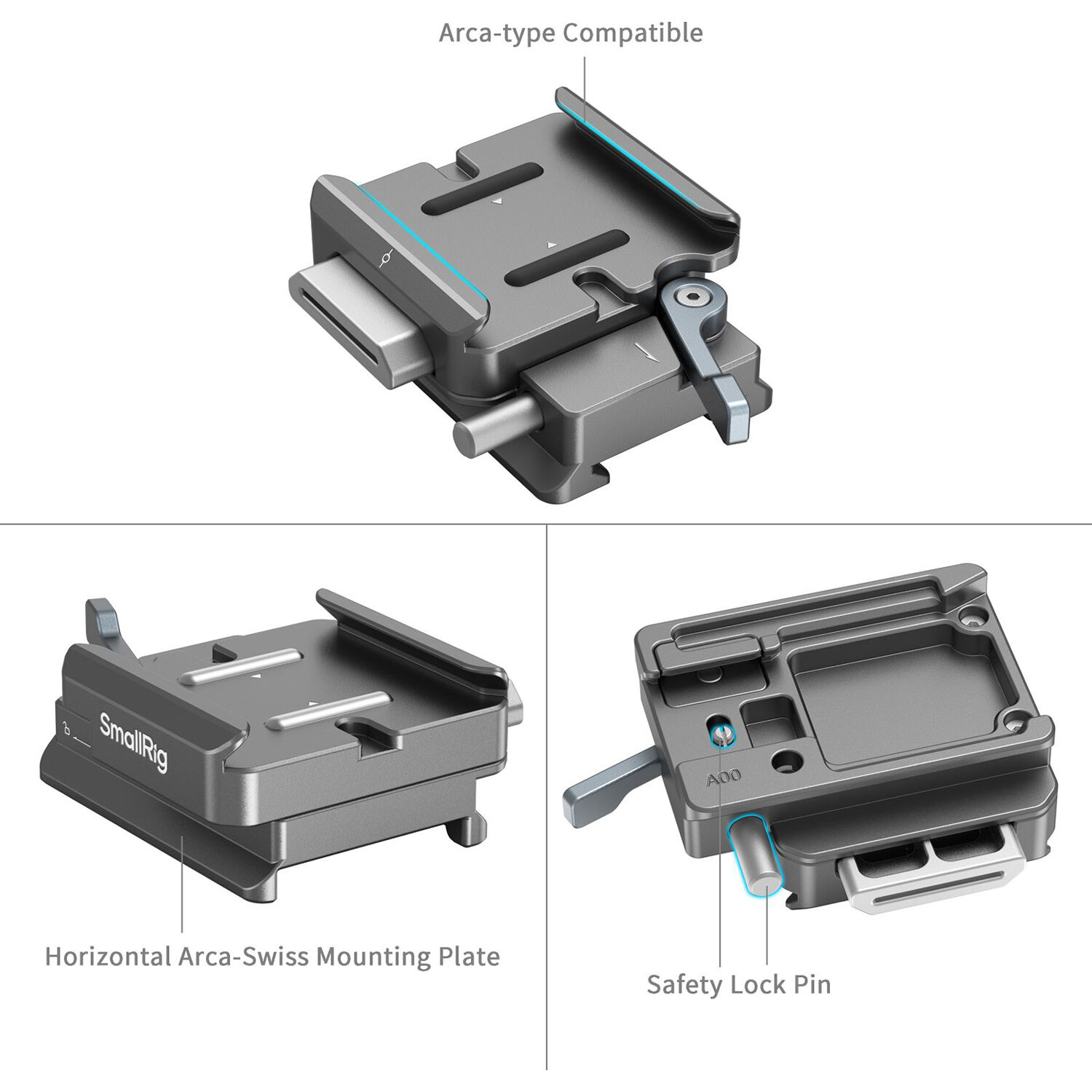 SmallRig HawkLock H38 Arca-Swiss Quick Release Plate for DJI Stabilizers 4639 - Image 4
