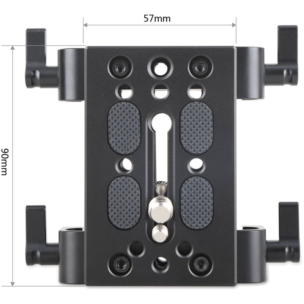 SmallRig Brand Bottom Mount Plate with Dual 15mm Rod Clamp 1798 - Image 3