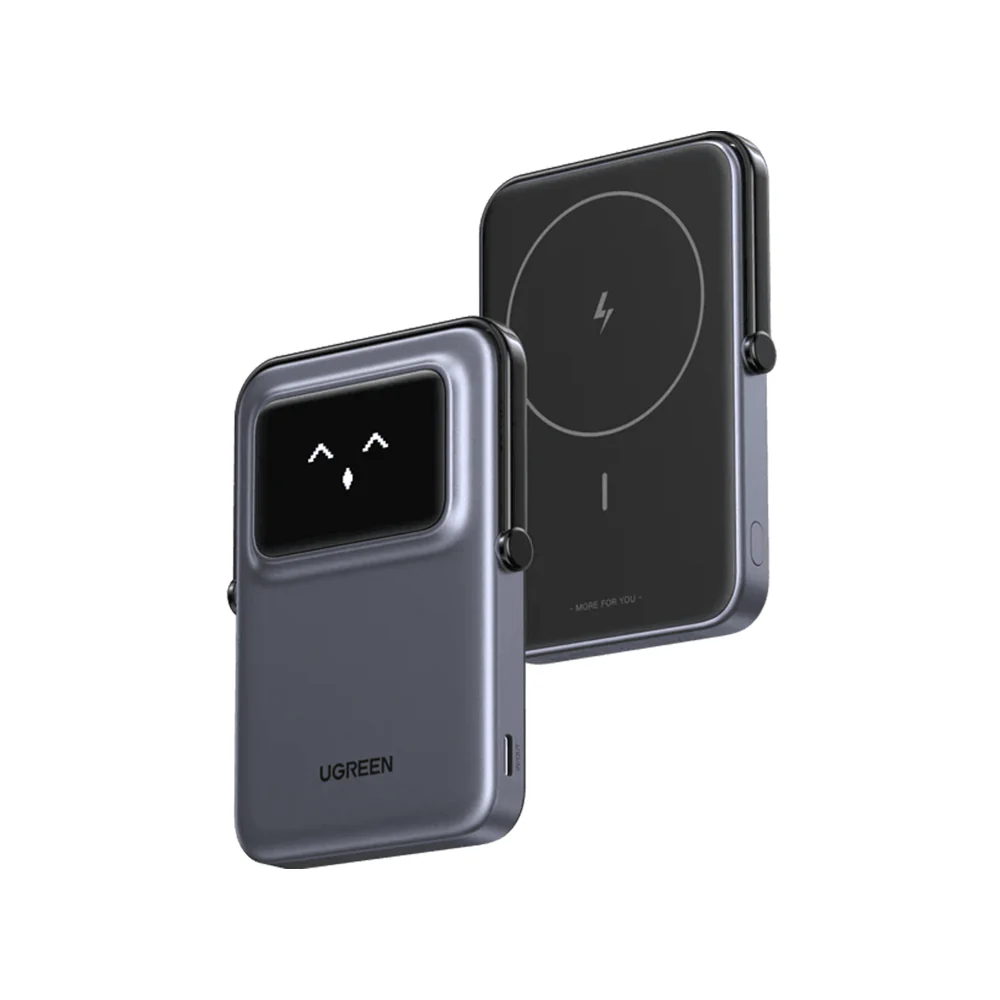 Ugreen PB571 5000mAh Mini Magnetic Robot Wireless 20W Power Bank-35605B - Image 1
