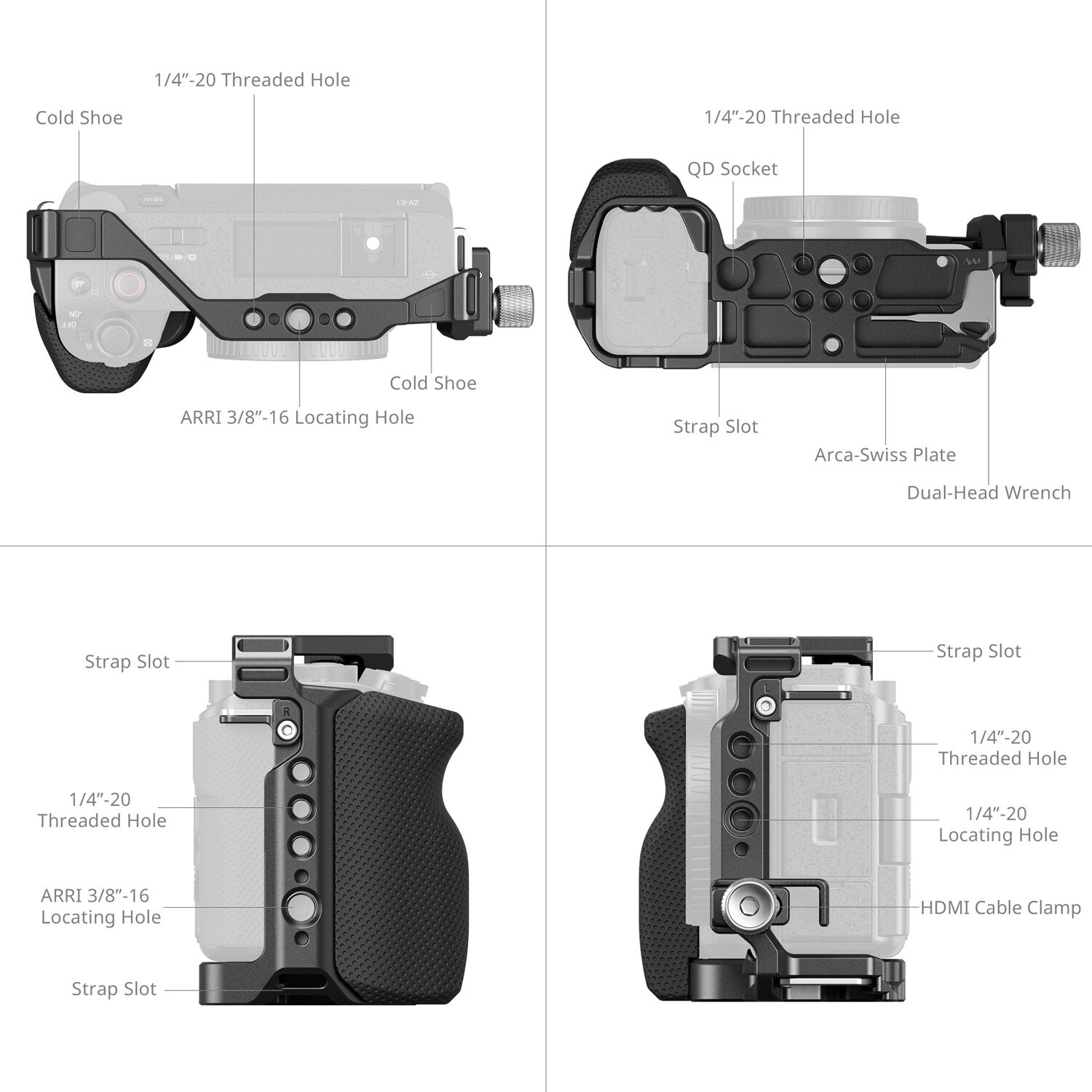 SmallRig Brand Cage Kit for Sony ZV-E1 4257B - Image 4
