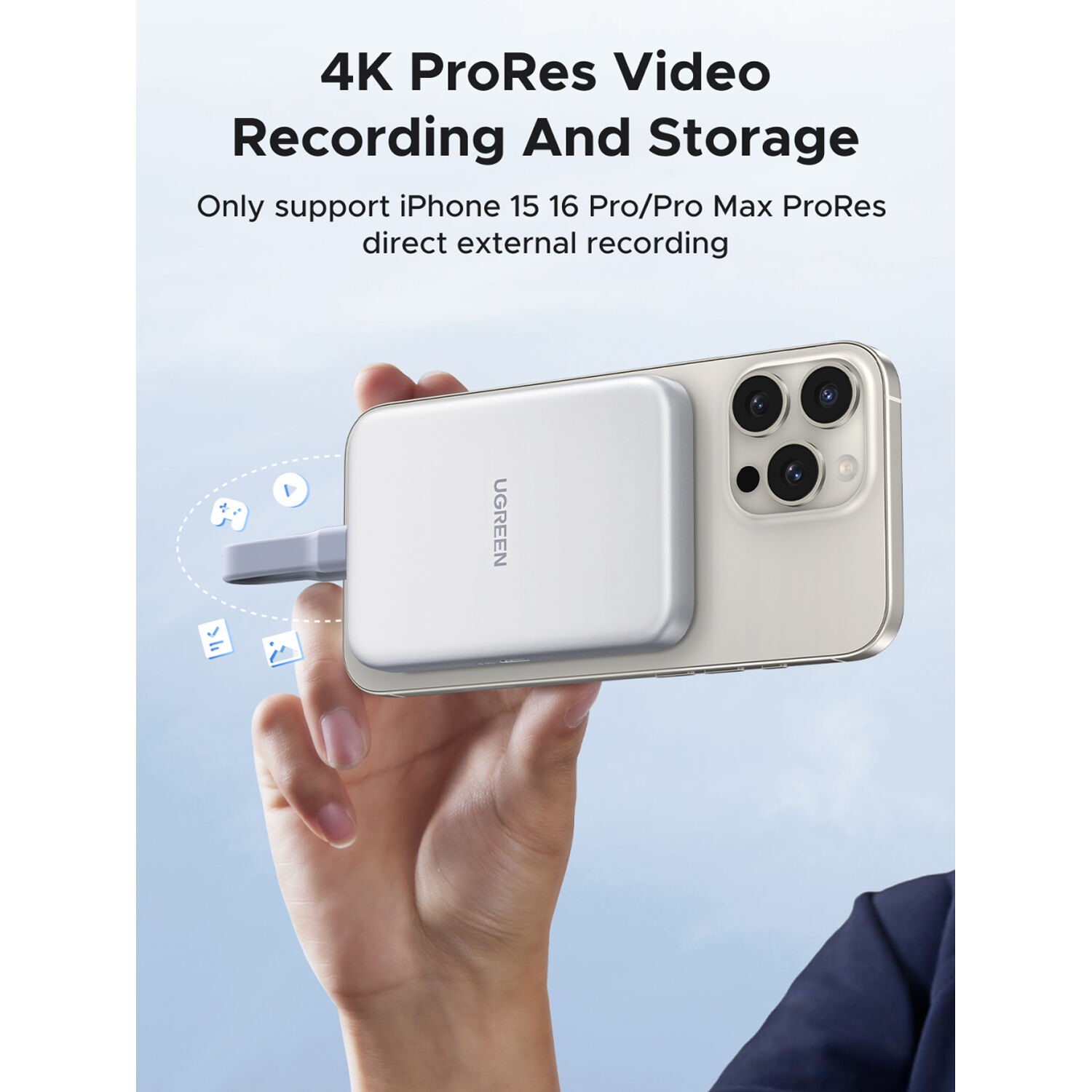 UGREEN D619 Magnetic M.2 NVMe SSD Enclosure-55151 - Image 3