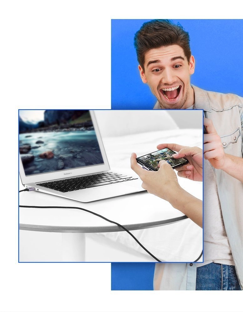 UGREEN US284 Right Angle USB-A to USB-C Cable 3m (Space Gray)-70255 - Image 12