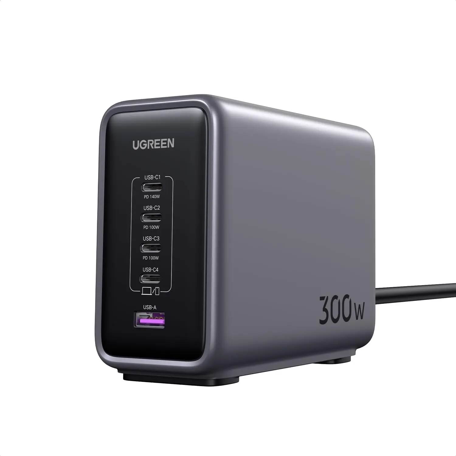 UGREEN CD333 Nexode 300W 5-Port GaN Desktop Fast Charger - 90903B - Image 1