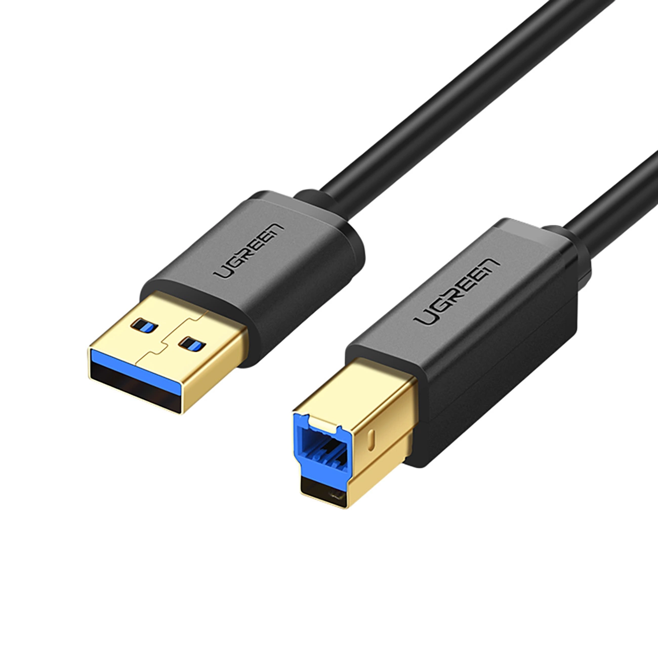 UGREEN US210 USB 3.0 AM to BM Print Cable 1m (Black)-30753 - Image 1