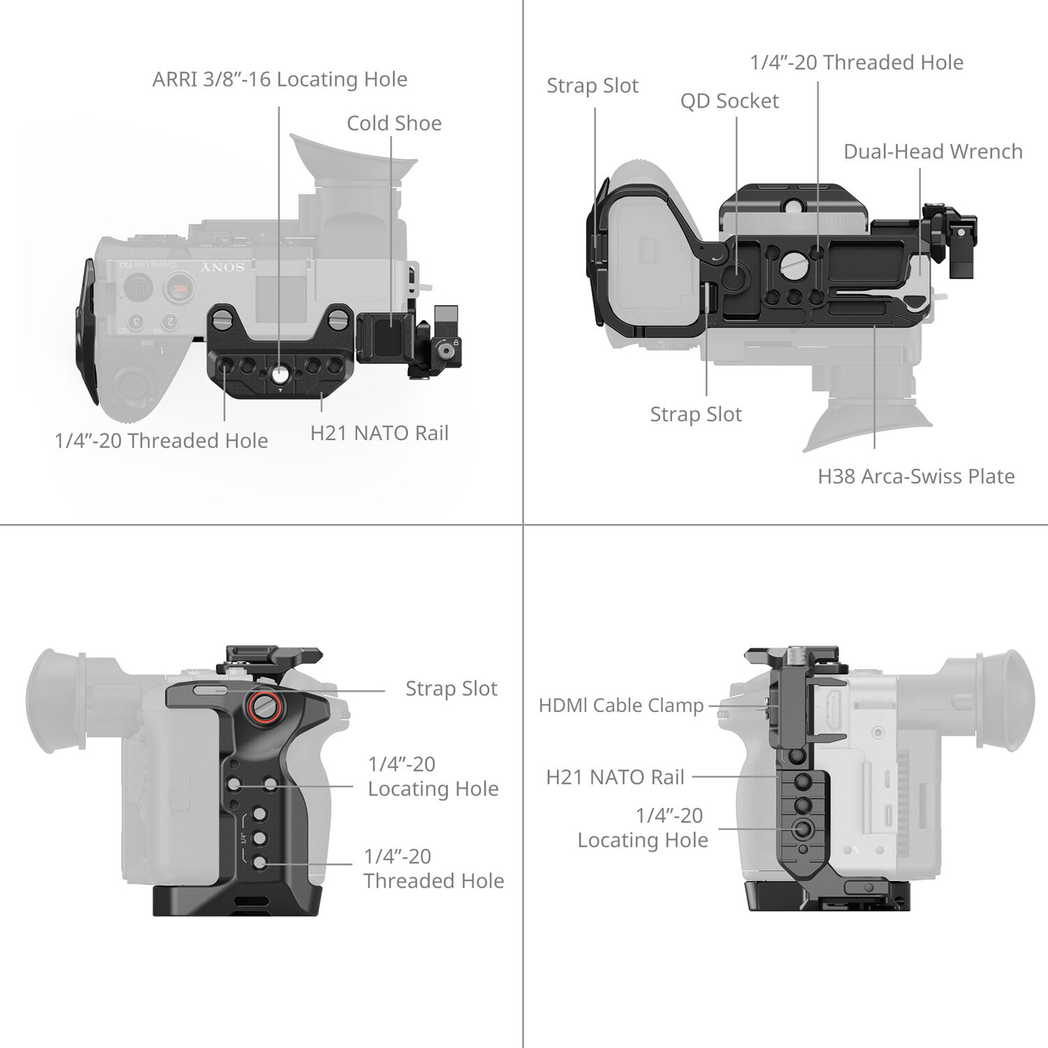 SmallRig Cage for Sony FX2 5587 SmallRig Cage for Sony FX2 5587 - Image 4