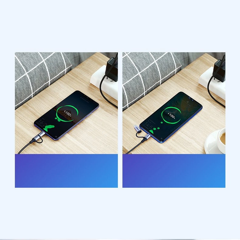 UGREEN US177 USB-A to Micro USB + USB Type-C Cable 1m (Black)-30875 - Image 3