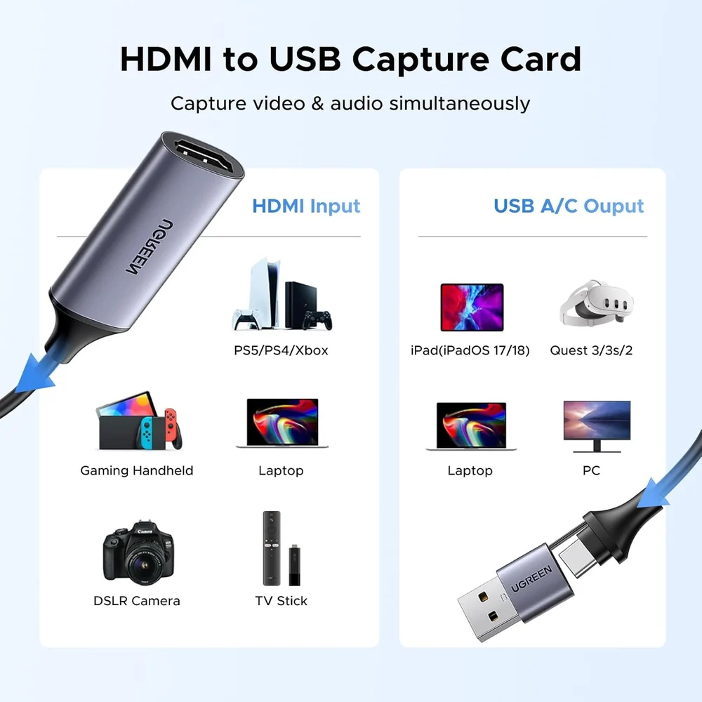 Ugreen CM489 Video Capture Card Single HDMI Input-40189 - Image 5