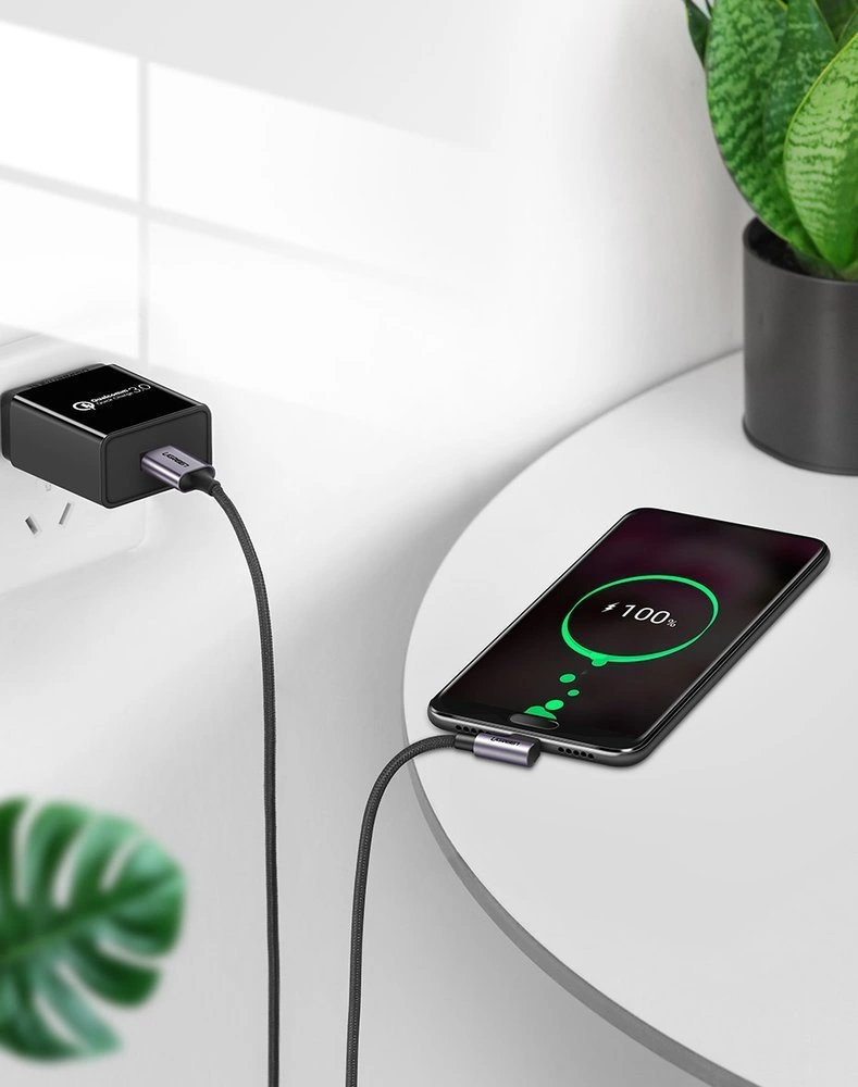 UGREEN US284 Right Angle USB-A to USB-C Cable 3m (Space Gray)-70255 - Image 4