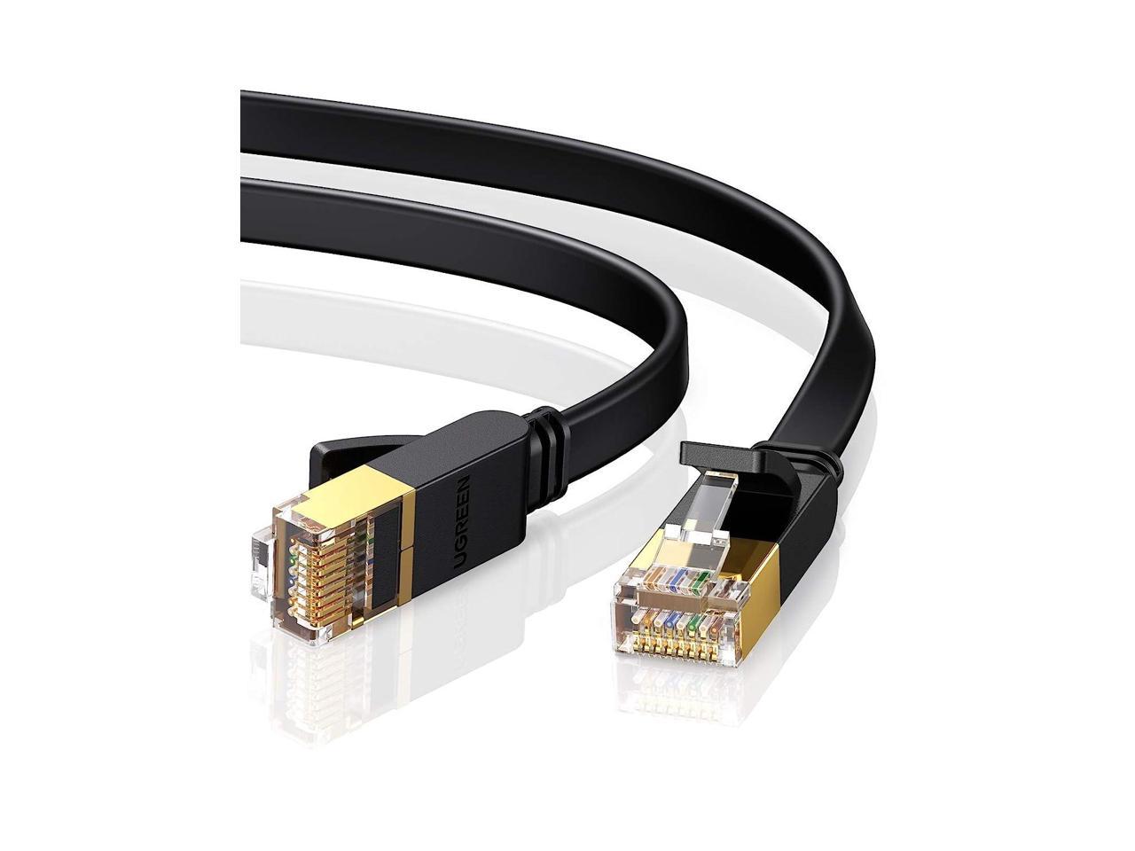 UGREEN NW106 Cat 7 U/FTP Lan Cable Flat Design 1m (Black)-11260 - Image 1