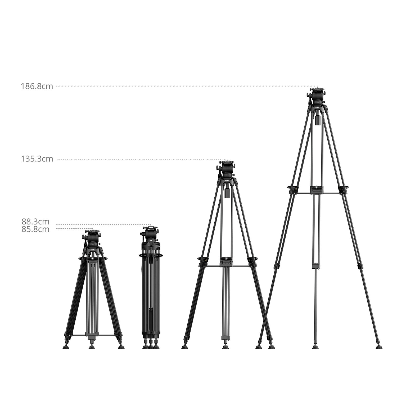 SmallRig Brand FSD14 FreeSpeed Heavy-Duty Aluminum Alloy Tripod 5442 - Image 2