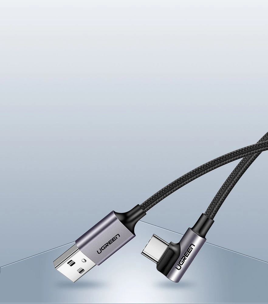 Ugreen US284 Right Angle USB-A to USB-C Cable 2m (Space Gray)-50942 - Image 12