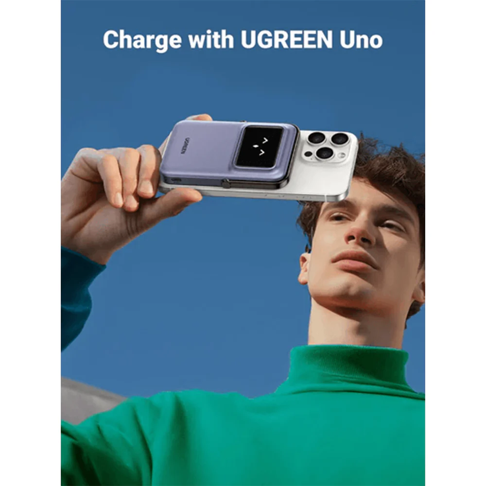 Ugreen PB571 5000mAh Mini Magnetic Robot Wireless 20W Power Bank-35605B - Image 5