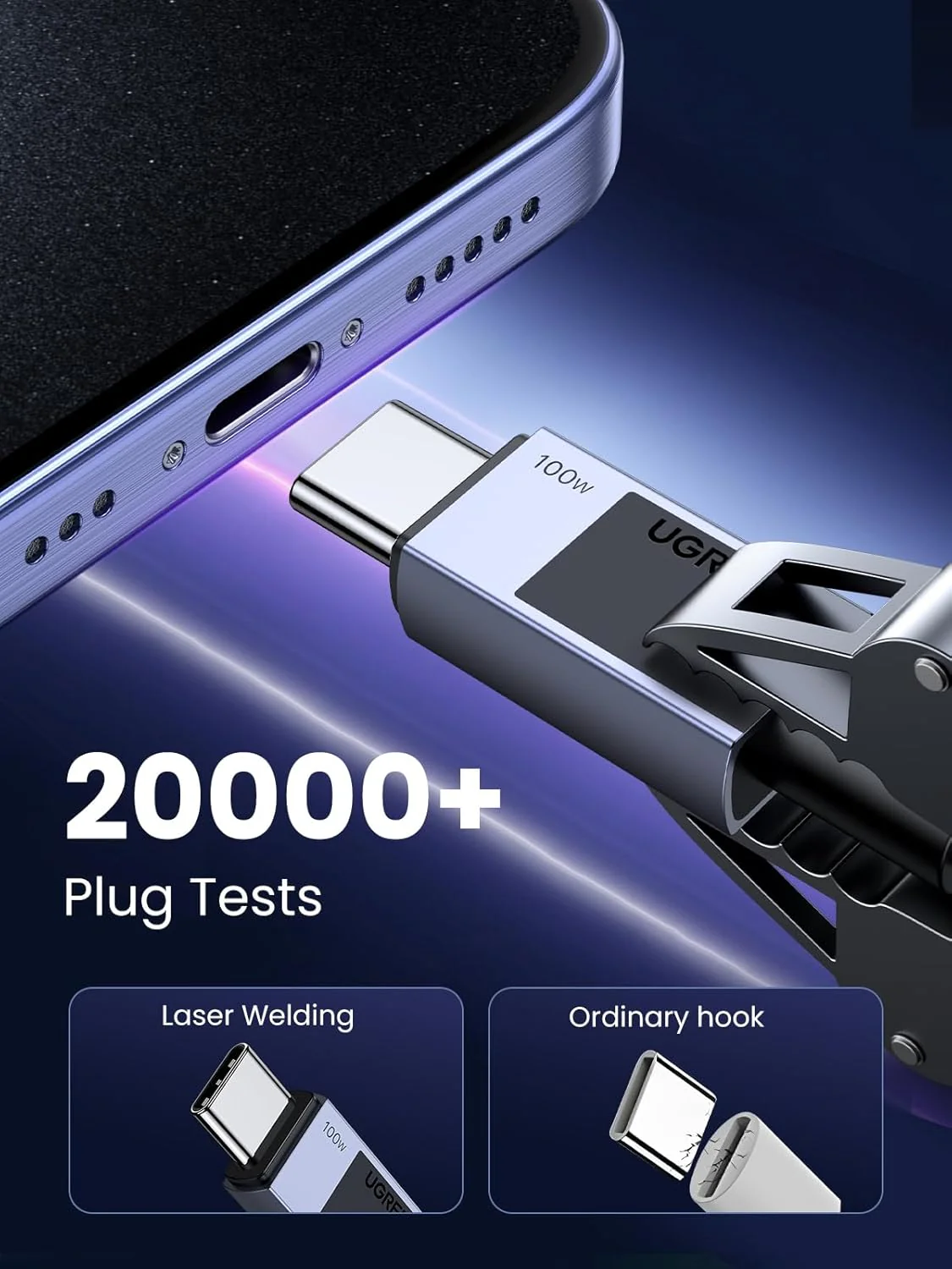 UGREEN L512 USB-C to USB-C PD Fast Charging Cable Space Gray 2m-45064 - Image 5