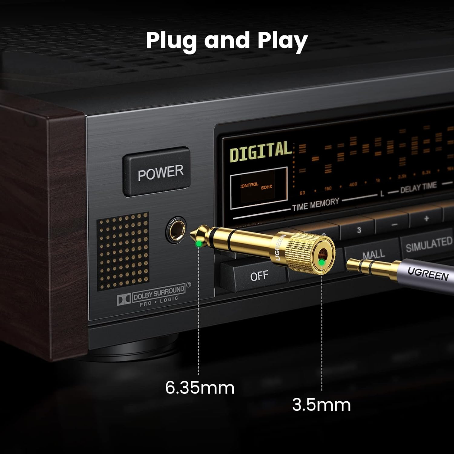 Ugreen 20503 6.5mm Male to 3.5mm Female Adapter-20503 - Image 5