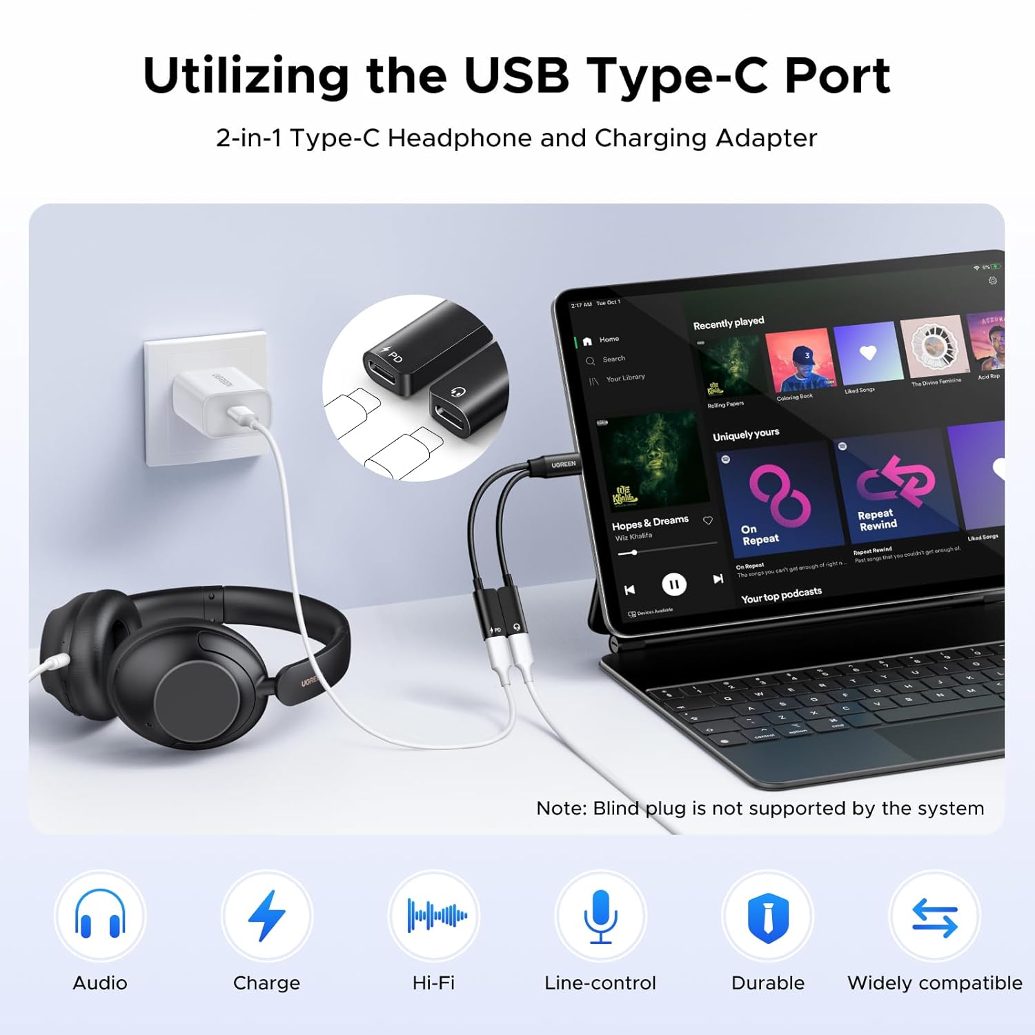 UGREEN CM821 2-in-1 AUDIO ADAPTER - Image 2