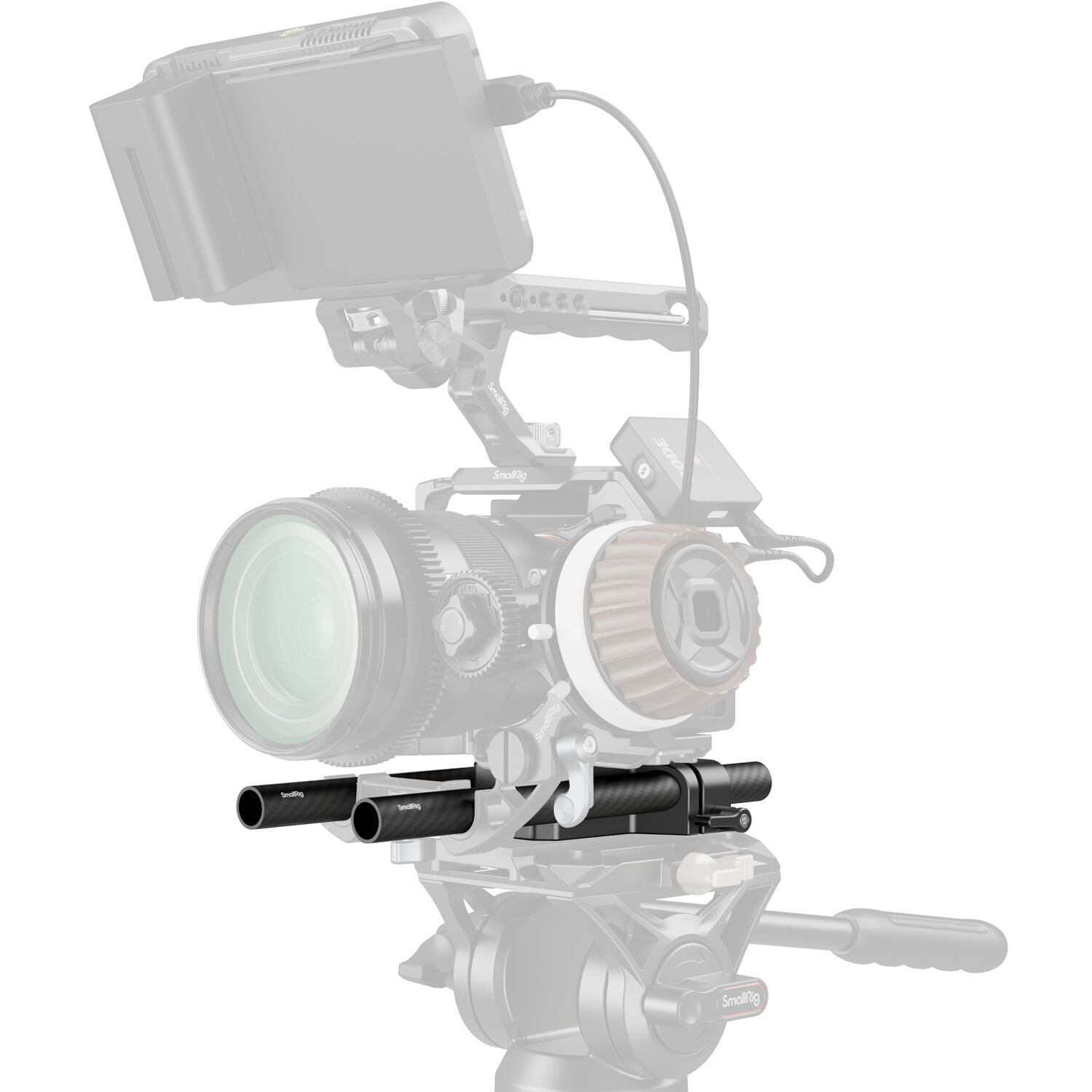 SmallRig Brand Bottom Mount Plate with Dual 15mm Rod Clamp 5609 - Image 5