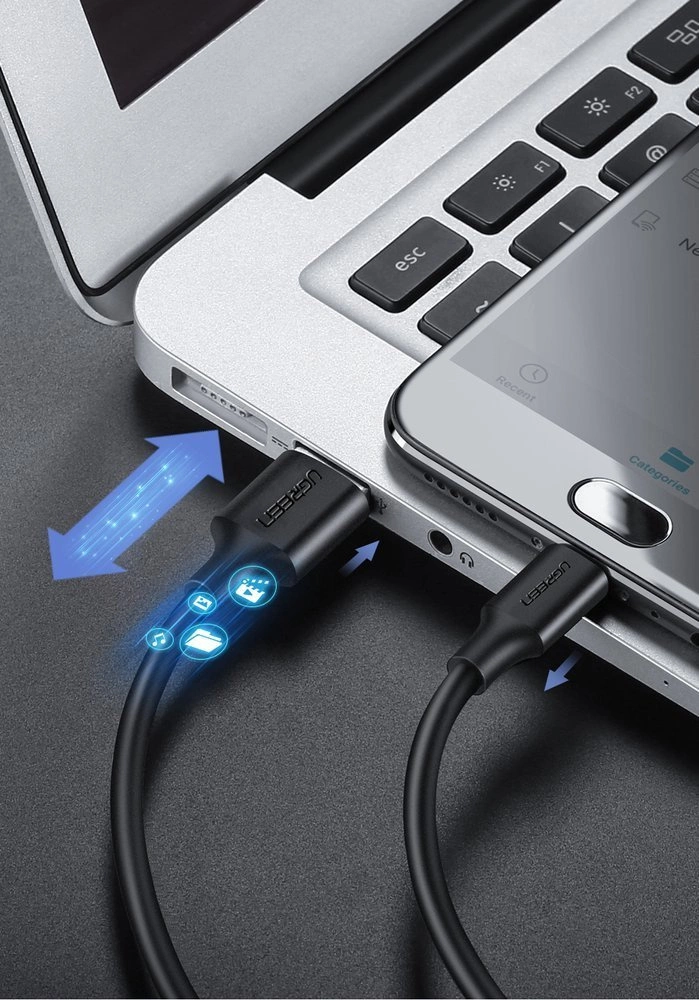 UGREEN US289 USB-A to Micro USB Cable 2A Max Black 1m-60136 - Image 7