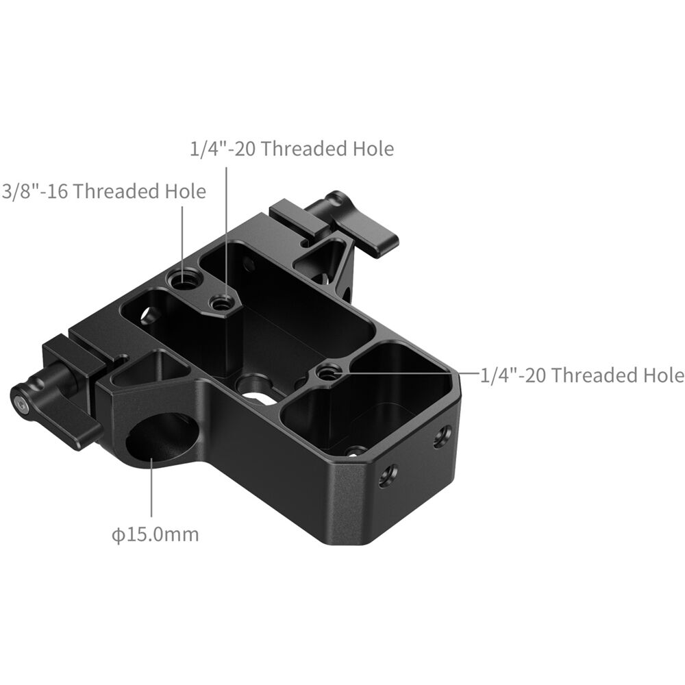 SmallRig Brand Bottom Mount Plate with Dual 15mm Rod Clamp 5609 - Image 2