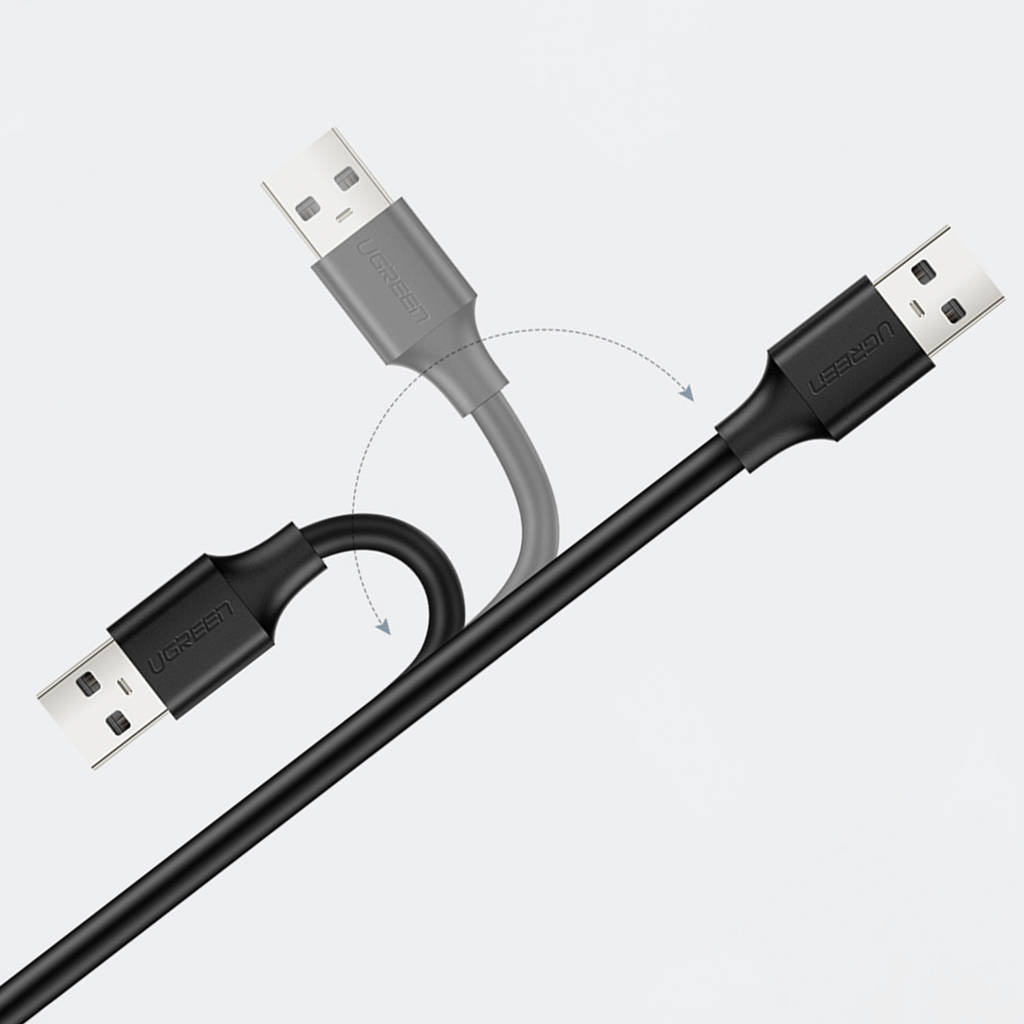 Ugreen US103 USB 2.0 A Male to A Female Cable 1.5m (Black)-10315 - Image 3