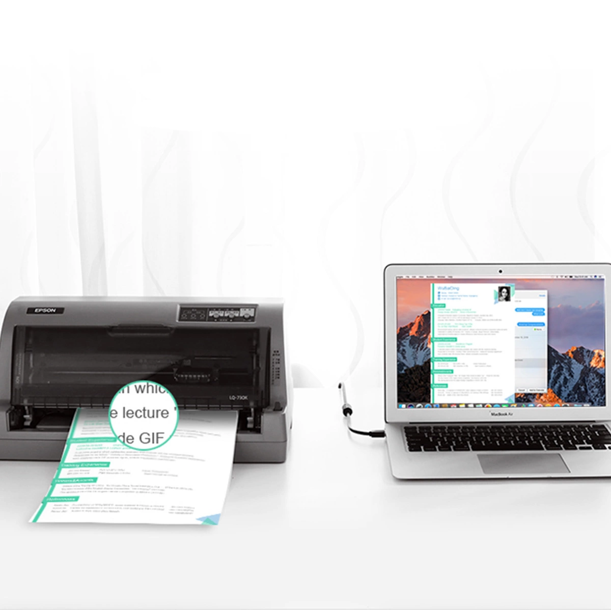 UGREEN US210 USB 3.0 AM to BM Print Cable 2m (Black)-10372 - Image 4