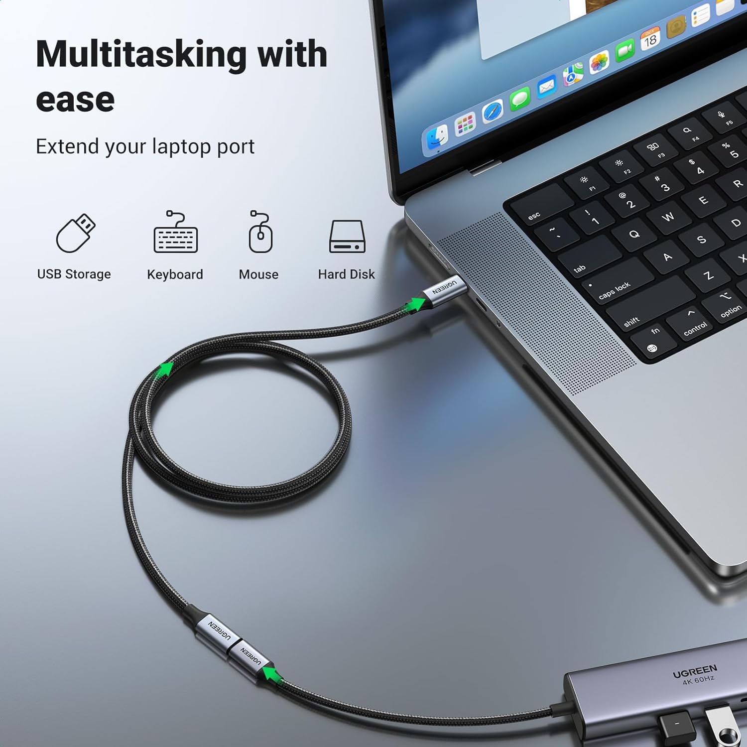 UGREEN US372 USB 3.2 Gen 2 Cable 1m-45191 - Image 5
